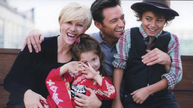 Deborra Lee Furness, Hugh Jackman, their children Ava and Oscar in an earlier family photo. Picture: Supplied