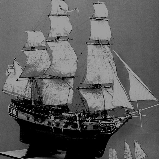 Model of ship The Investigator on which Matthew Flinders circumnavigated Australia