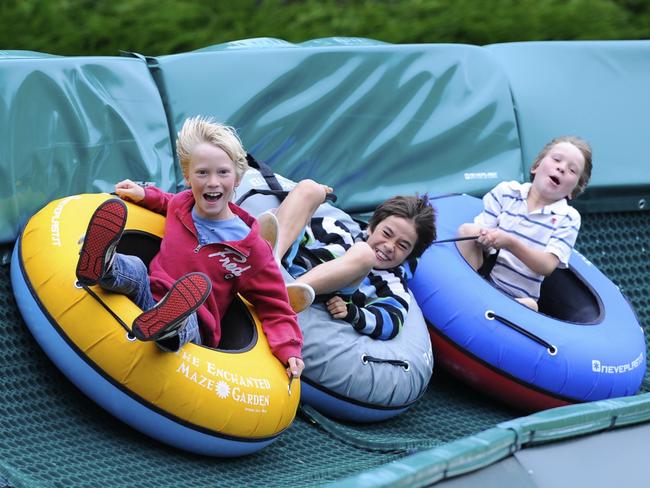 Tube slide at the Enchanted Maze Garden.