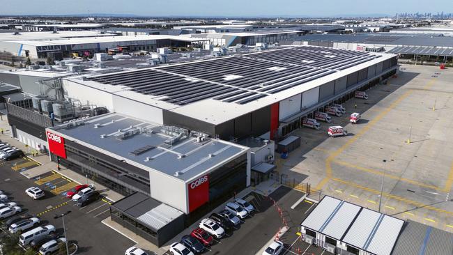 Coles’ Customer Fulfilment Centre in Truganina is the size of four MCGs. Picture: Martin Keep/Coles