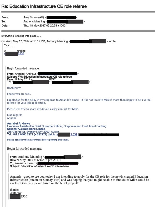 Email tendered to the ICAC inquiry into School Infrastructure NSW.