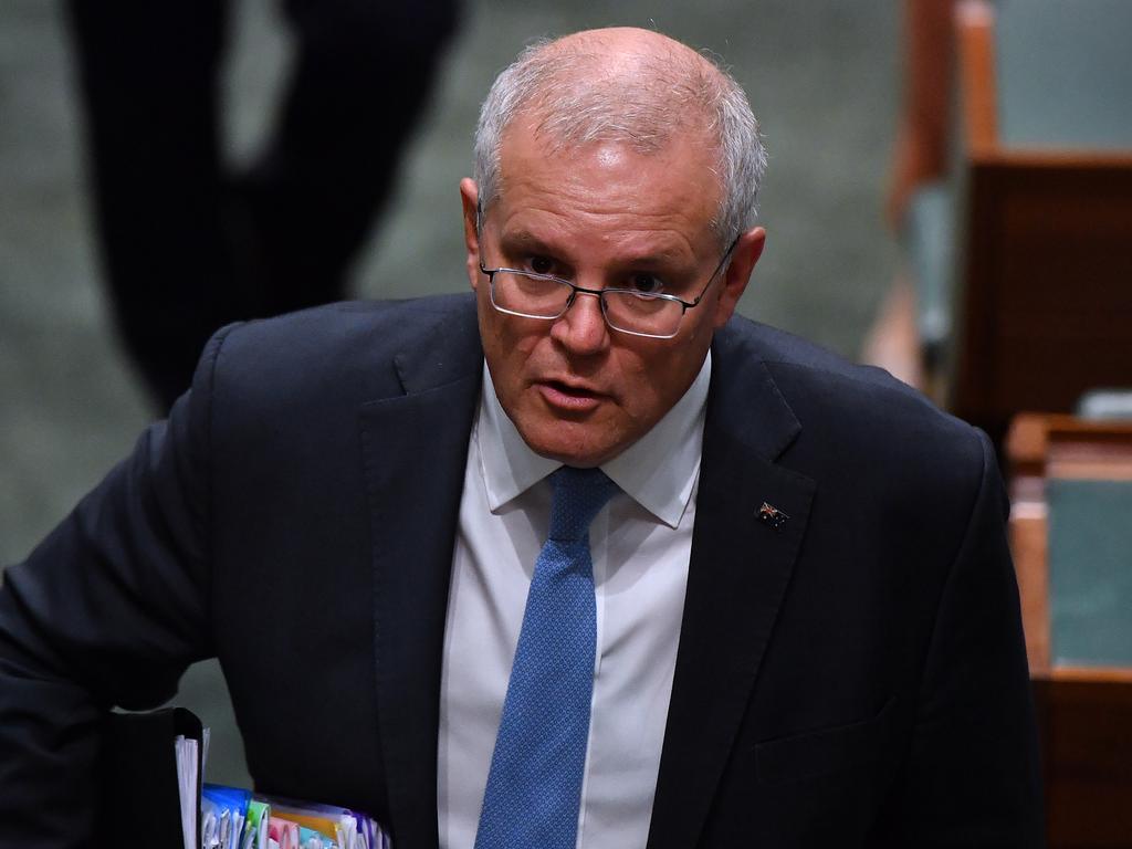 Prime Minister Scott Morrison at Parliament House yesterday. Picture: Sam Mooy