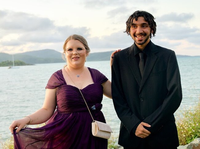 Diandra Althaus and Dion Ferarras arriving at the Proserpine State High School Year 12 Formal held at the Whitsunday Marine Club on Wednesday, November 16, 2022.