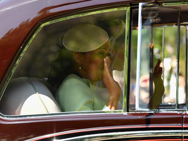 Meghan Markle with her mother Doria Ragland arriving in Windsor. Picture: Dan Mullan/Getty Images.