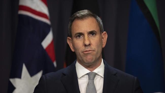 Treasurer Jim Chalmers during a press conference in Canberra. Picture: Gary Ramage/NCA NewsWire