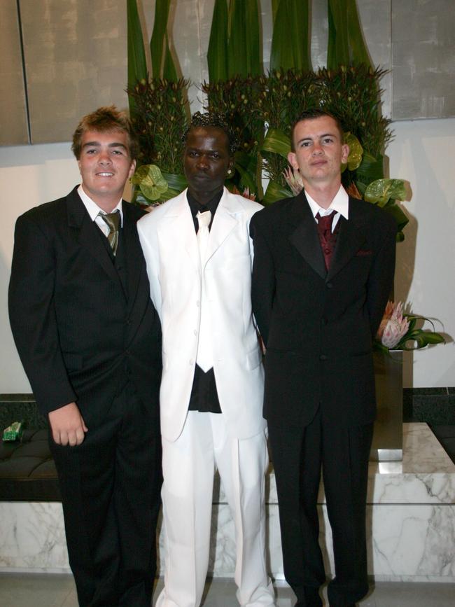 Upper Coomera State College formal. (L-R) Matthew Duffield, Emmanuel Issa and Matthew Styler