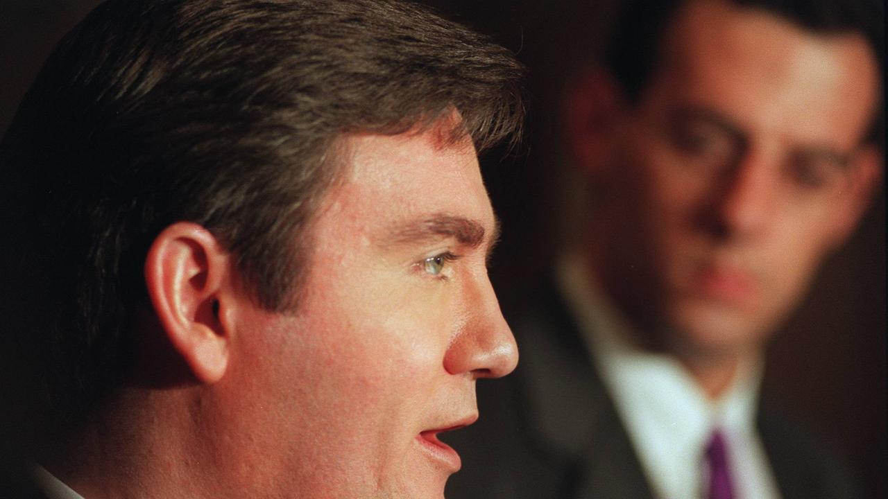 08 SEPTEMBER 1998 – Eddie McGuire at news conference today. He is to take over as Collingwood Football Club board as president.