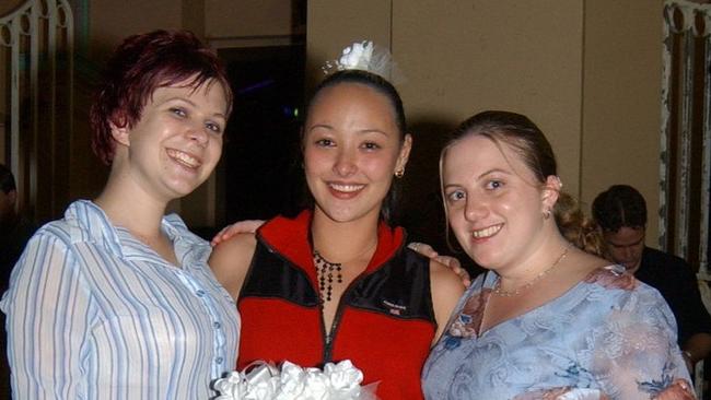 Kate McNichol, Rachael Daly & Nicole Pappalardo at Flinders Street East Pic Bryan Lynch AD026056