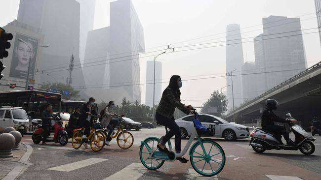 China alone accounts for more greenhouse gas emissions than the whole of the G7, writes Greg Sheridan. Picture: AFP