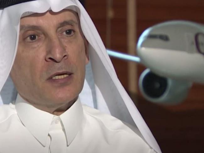 The CEO of Qatar’s national carrier, Akbar al-Baker, said he was disappointed in the leadership shown by the US. Picture: Screengrab/Al Jazeera