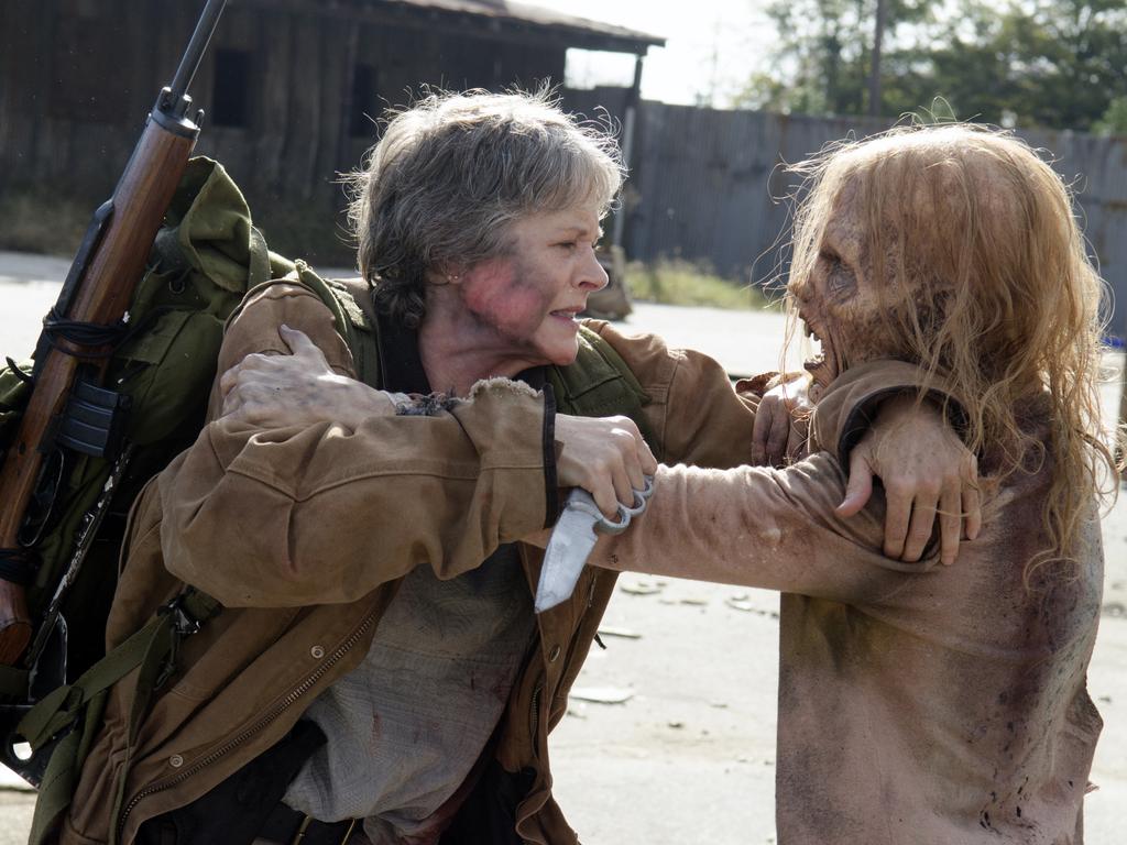 Can Melissa McBride, who plays Carol Peletier, save The Walking Dead? Picture: Gene Page/AMC