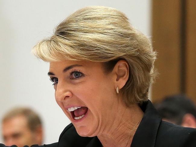 Minister for Jobs and Innovation Senator Michaelia Cash appearing at a Senate Employment Legislation Committee at Parliament House in Canberra. Picture Kym Smith