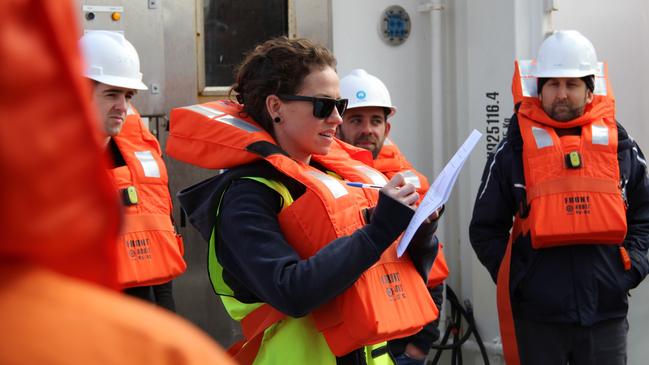 RV Investigator voyage manager, Tegan Sime. Picture: Matt Marrison/CSIRO.