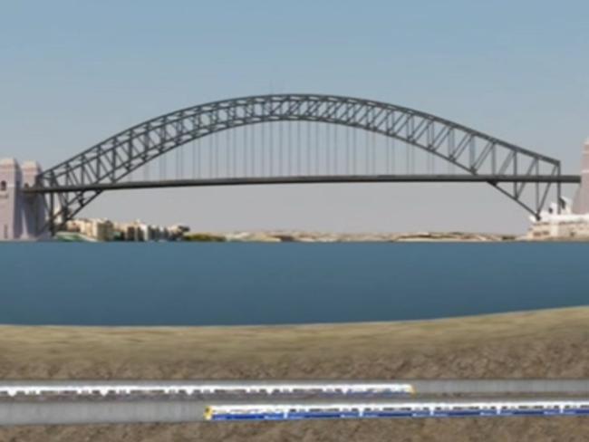 Twin tunnels are planned to run under the Harbour Bridge. Source: NSW Government