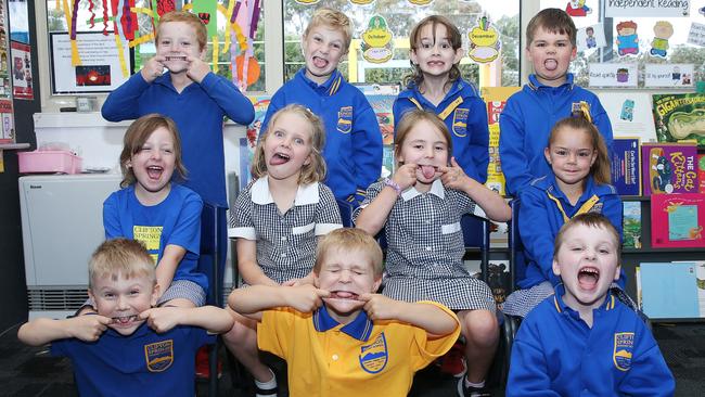 Clifton Springs Primary School Prep A Back row L-R: Rylan Robertson, Billy Chalmers, Frankie Brassil, Thomas Cavendish. Middle row: Lettie Feltis, Annie Havelburg, Izzy Kline, Harlynn Trickey. Front row: Milo Robson, Miles Plummer, Conor Drayton.