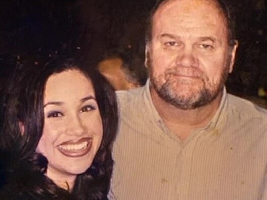 Meghan Markle with her parents Thomas Markle and Doria Ragland.  Picture:  Thomas Markle: My Story