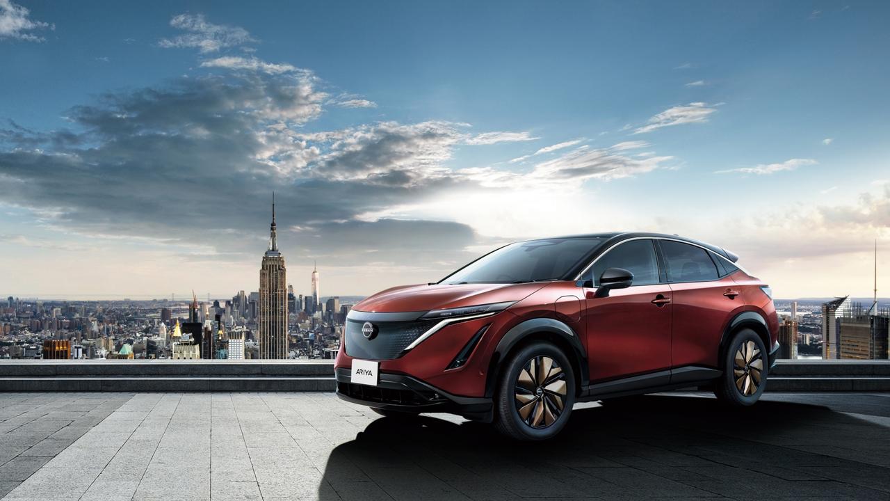 Nissan’s Ariya electric car shapes up as a rival to Tesla’s Model X.