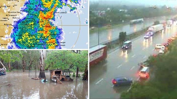 A severe storm causes chaos in southeast Queensland. Photo: Supplied