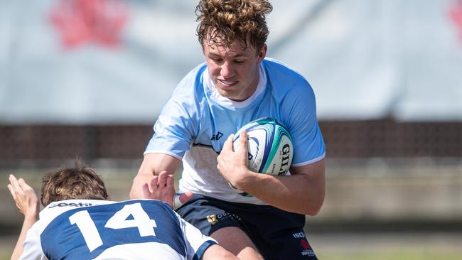 Oscar Jorgensen in the NSW Waratahs U18 v NSW Invitational match last year. Picture: Julian Andrews