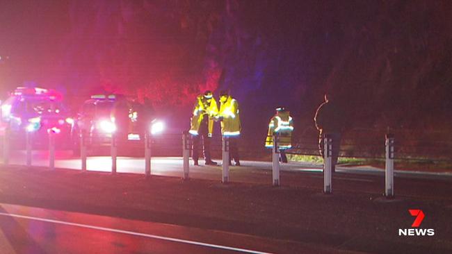 The 81-year-old pedestrian from Golden Grove died at the scene on The Grove Way. Picture: 7NEWS