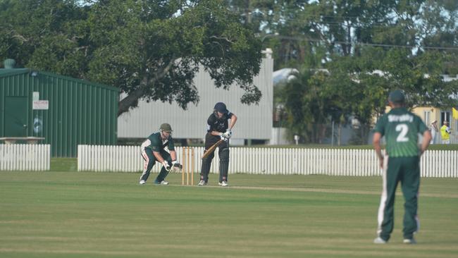 Adam Zurvas bats for Magpies in The Daily Mercury T20 Shootout game against Walkerston.