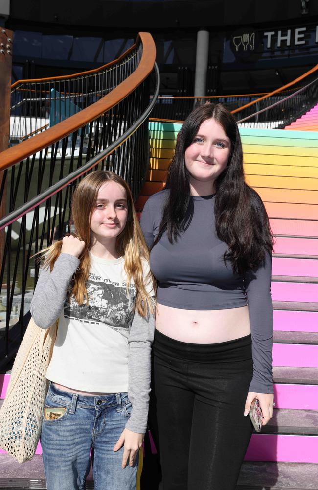 Bianca Eden and Emily Wingett at Pacific Fair Beauty Weekend with Anna Paul. Picture, Portia Large.