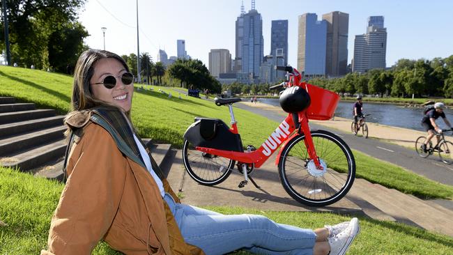 Inner-Melbourne councils are running a one-year trial of a dockless electric bicycle scheme called Jump by Uber.