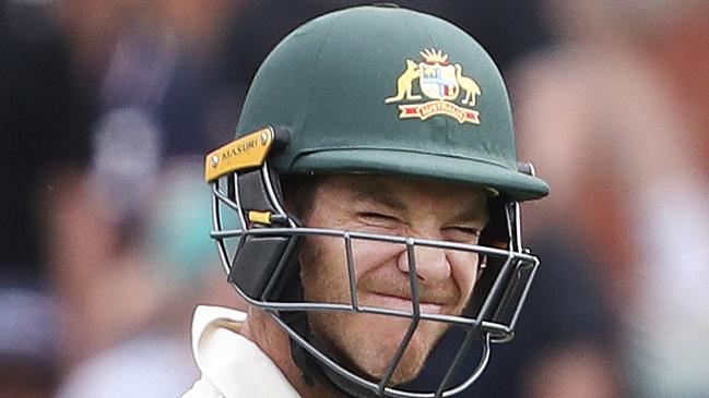 Tough times: Tim Paine’s Australian side have been criticised for their defensive approach. Picture SARAH REED