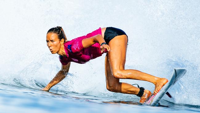 Australia’s Sally Fitzgibbons won her third Surfest crown on Sunday.