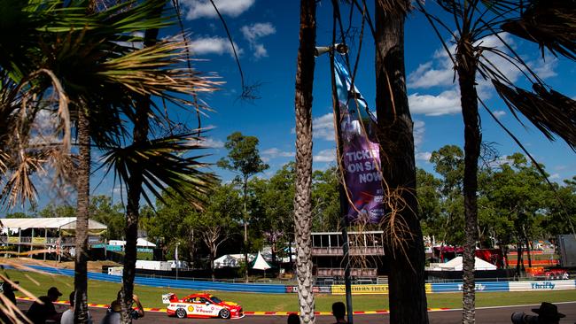 Scott McLaughlin takes to the streets of Darwin. Picture: Daniel Kalisz/Getty Images