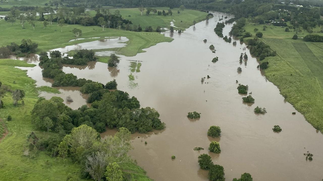 Photos of flooding around Gympie captured by Paul McKeown, chief pilot Wide Bay Air Charter.