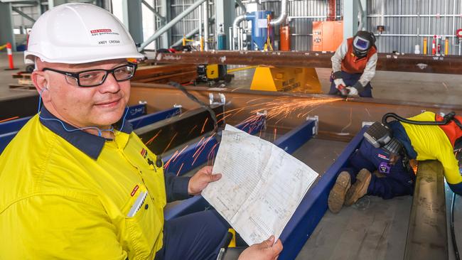 ASC Shipbuilding construction manager Andy Crerar. Picture: Russell Millard