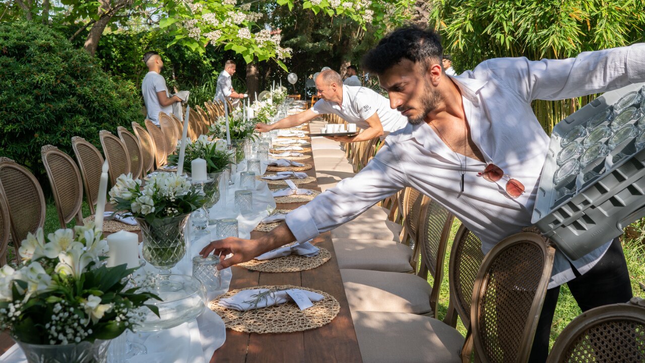 Ten guests were told to clean the cutlery and crockery from the other tables. Picture: iStock