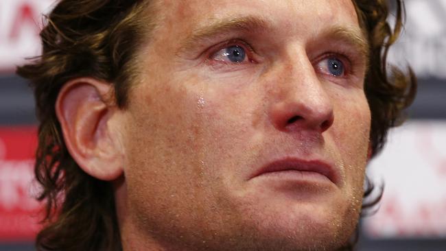 Essendon coach James Hird confirms his resignation as Essendon coach in 2015. Picture: Michael Klein