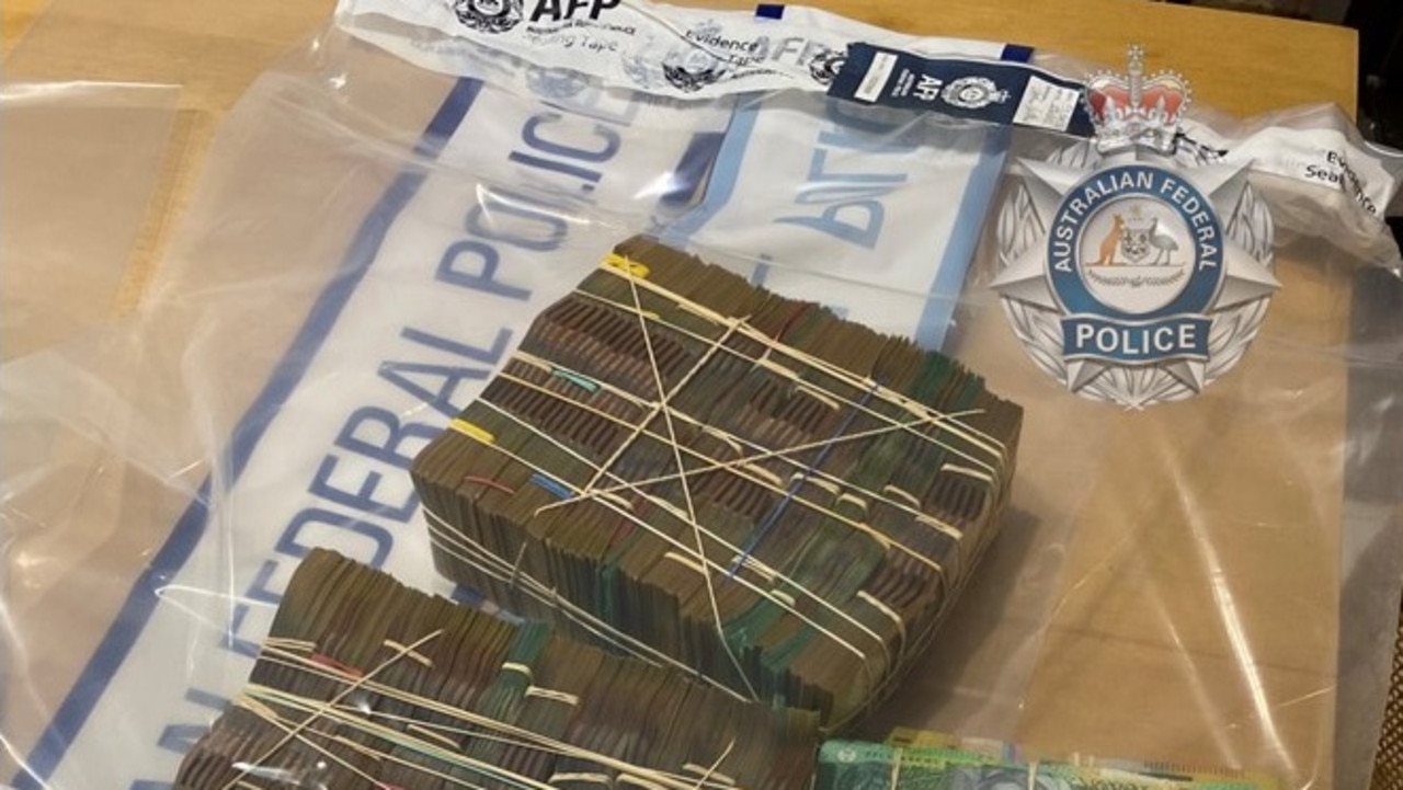 Amounts of cash were also seized from a property in Morley by the AFP, resulting in a 33-year-old man being charged. Picture: Supplied