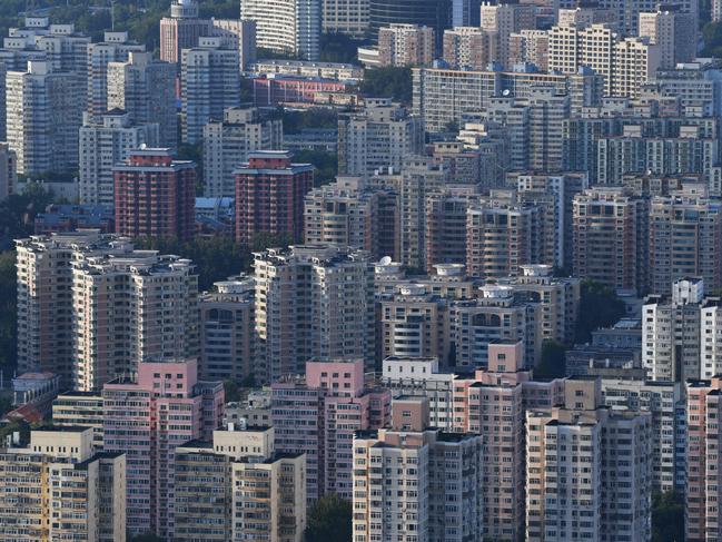 China’s property bubble is at risk of bursting. Picture: Greg Baker/AFP