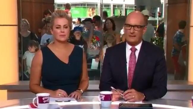 Samantha Armytage and David Koch on air today. Picture: Sunrise