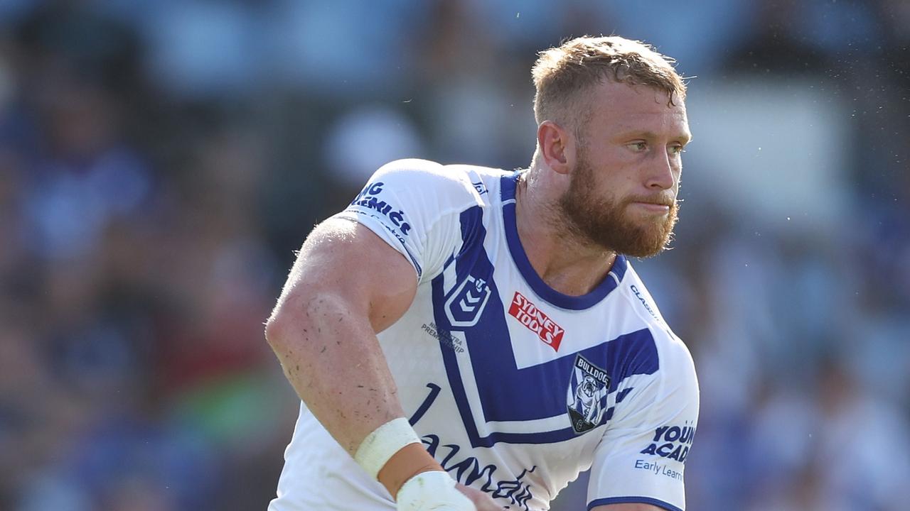 The off-contract Thompson may have played his last game for the Bulldogs if his injury is season ending. Picture: Getty Images.