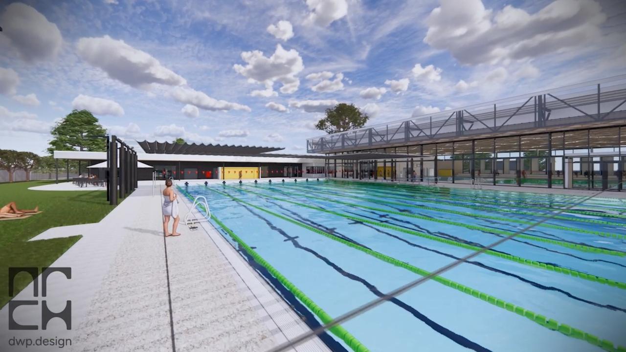 Payneham Swimming Pool development plans. The redevelopment will see the construction of three different pools. Picture: Supplied