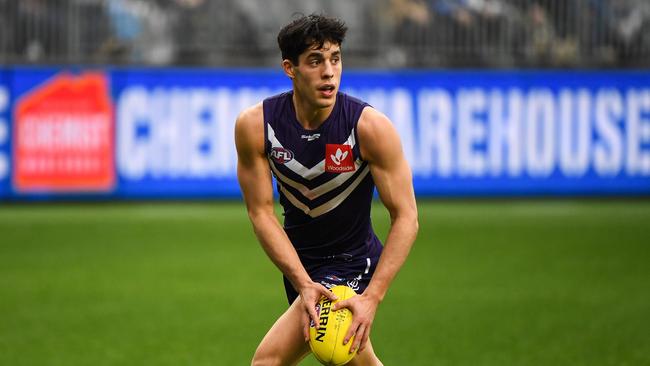 Adam Cerra of the Dockers. (Photo by Daniel Carson/AFL Photos via Getty Images)