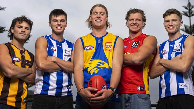 Number 1 draft pick Harley Reid (C) received significant attention during his inaugural season with the West Coast Eagles. Picture: Getty Images