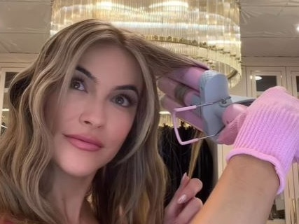 Chrishell Stauce has been mocked for how she used a hair tool. Picture: Instagram/Chrishell Stauce