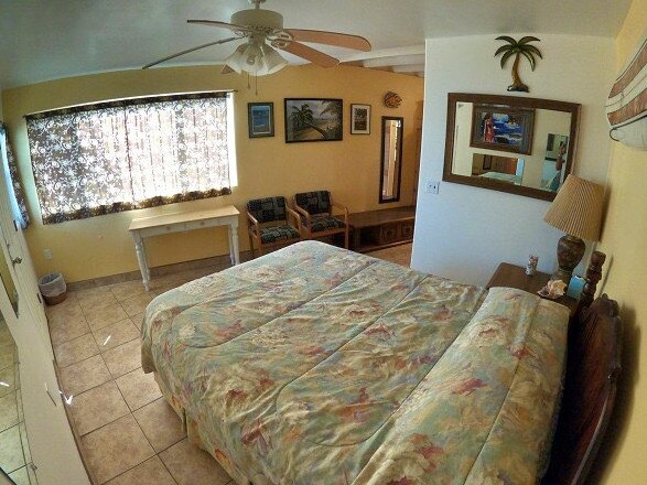 A room at Robert's K-38 Surf Motel in Rosarito Baja California