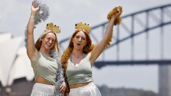 Lauriebeth Byrom and Georgia Bulga are looking forward to ringing in 2025 in Sydney. Picture: Sam Ruttyn