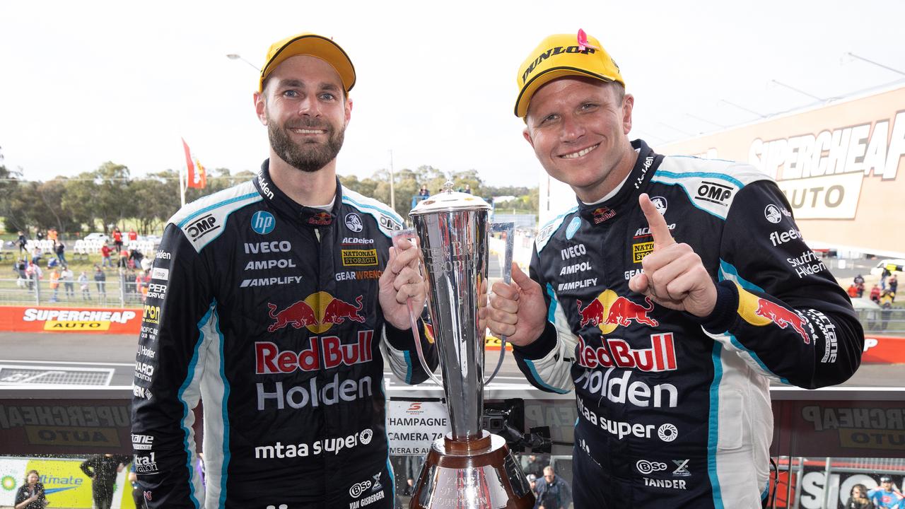 Shane van Gisbergen and Garth Tander are the defending Bathurst 1000 champions. (Photo by Handout/Mark Horsburgh/Edge Photographics via Getty Images)