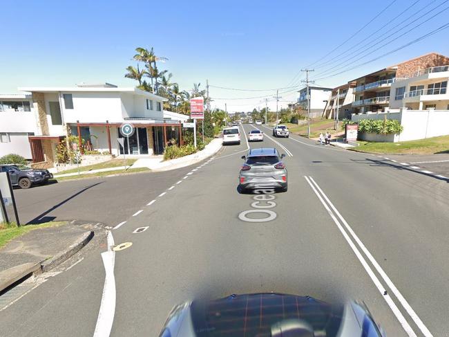 Small ploughed into parked cars on Ocean View Drive, Wamberal, near the intersection of Dover Rd. Picture: Google Maps