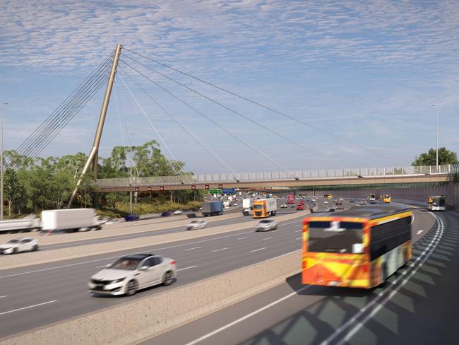 Renders for the North East Link Eastern Freeway upgrade.