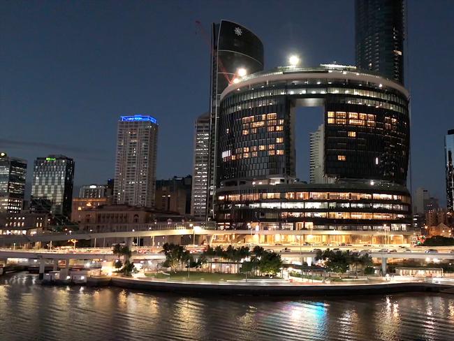 Drone vision of the STAR Casino Queens Wharf development in Brisbane Picture supplied by Star Casino