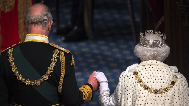 Queen Elizabeth II and Prince Charles.