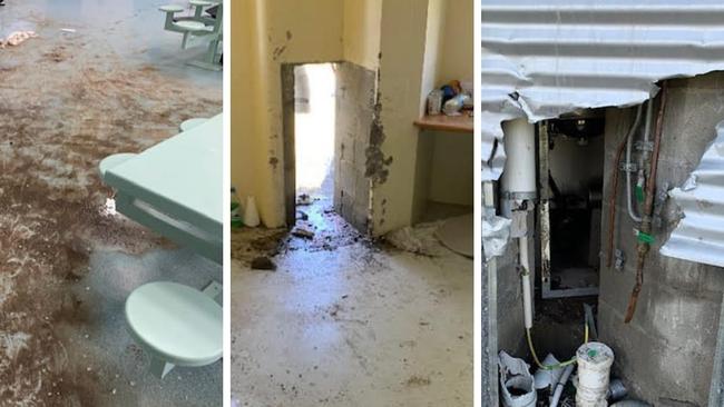 Extensive damage as a result of the 16-hour riots at Capricornia Correctional Centre.